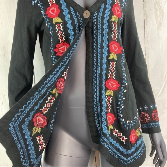 Soft Surroundings embroidered cardigan - Picture 5 of 7